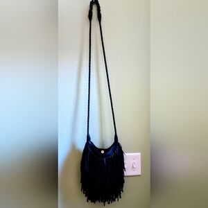 Stylish Black Fringe Women's Bag